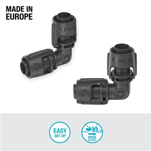 13mm Irrigation Pipe and Fittings Default Gardena Elbow Connector 13mm (2 Pack) - 13202