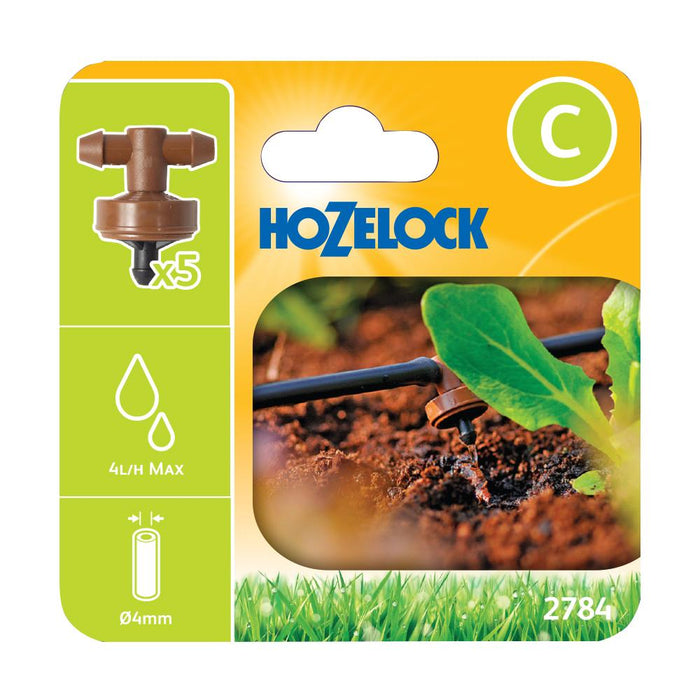 Drippers Hozelock 4 LPH In-Line Dripper (5 Pack) - 2784