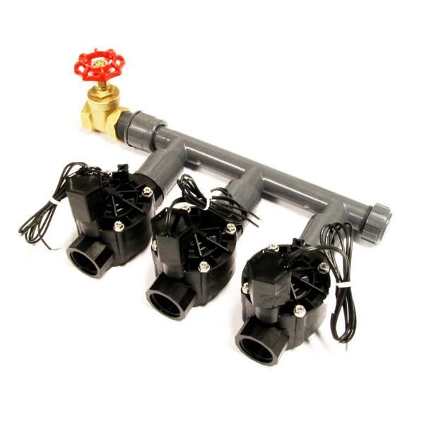 Solenoid Valves - Rain Bird Preconfigured 3 Solenoid Manifold