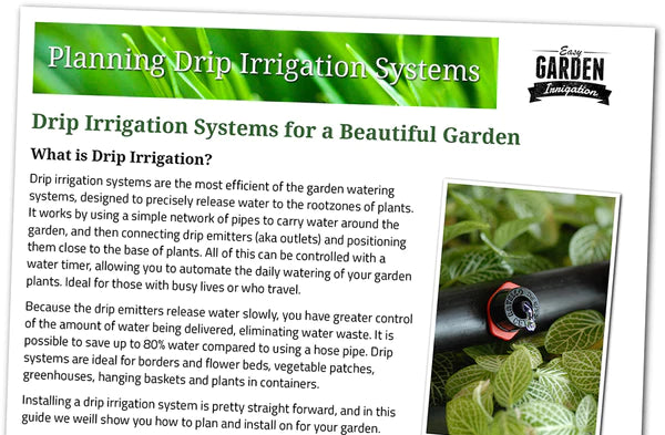New Drip Irrigation Planning & Installation Guide