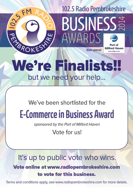Shortlisted for Best E-Commerce Business in Pembrokeshire