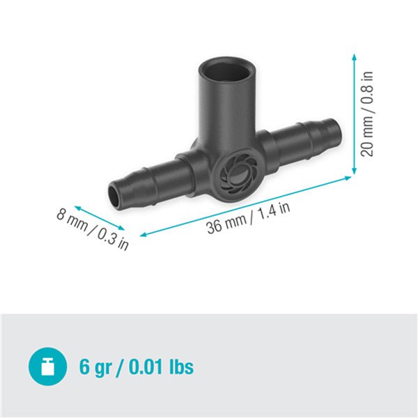 4.6mm Irrigation Pipe and Fittings Default Gardena Micro Tee for Emitters 4.6mm (5 Pack) - 13216