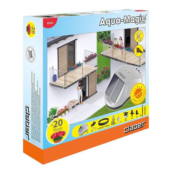 Drip Irrigation Kits Claber Aqua-Magic Solar-Powered Drip Irrigation Kit - 8063