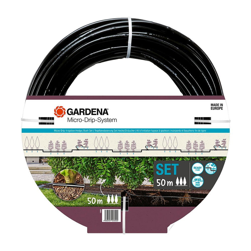 Gardena Drip Line 50m Starter Set (Hedge/Bush) 13501 — Easy Garden