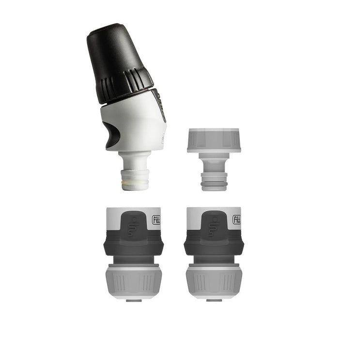 Garden Hose Pipe FITT NTS Yellow 20m Hose Kit with Nozzle