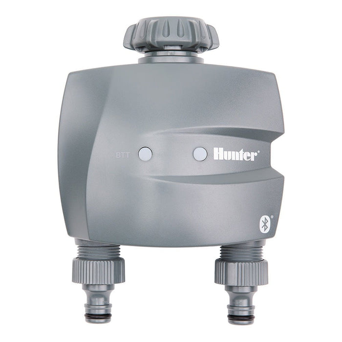Dual Tap Timer Hunter BTT Bluetooth Dual Outlet Tap Timer — Easy Garden Irrigation