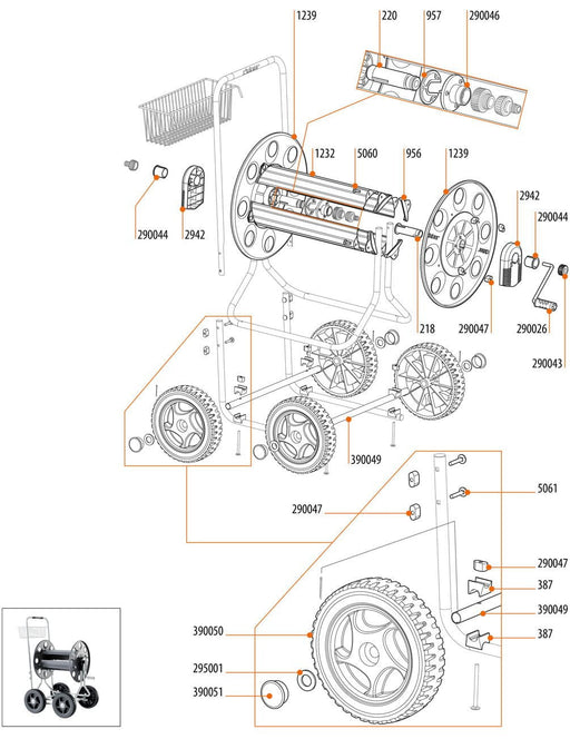 Claber Metal Jumbo Replacement Parts