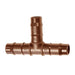 Drip Line Fittings 14mm DB Tee 14mm (Brown) Suits Drip Line - 2 Pack