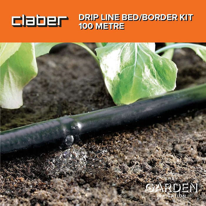 Drip Line, Fittings and Accessories Claber Drip Line Bed/Border Kit - 100 Metre