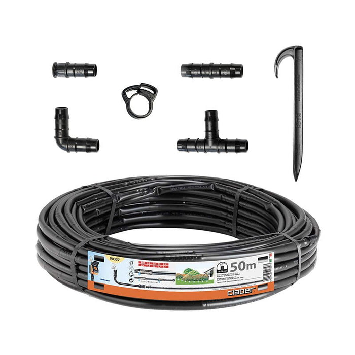 Drip Line, Fittings and Accessories Claber Drip Line Bed/Border Kit - 50 Metre