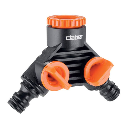 Garden Hose Fittings Claber Double Tap Connector - 8598