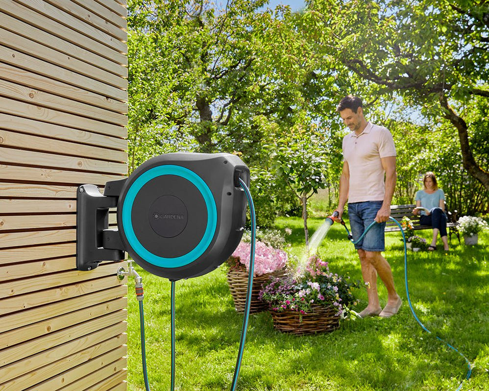 Gardena WallMounted 35m Hose Reel RollUp XL 18630 — Easy Garden
