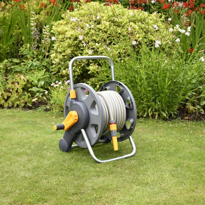 Garden Hose Reels Hozelock Assembled 2 in 1 Hose Reel with 25m Hose - 2431