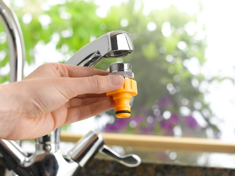 Connect hose to kitchen tap deals