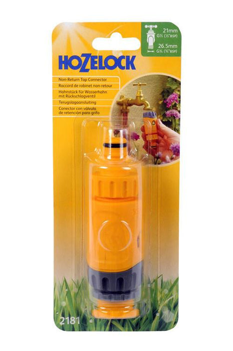 Hozelock Hose Fittings - Hozelock Non Return Outdoor Tap Connector - 2181