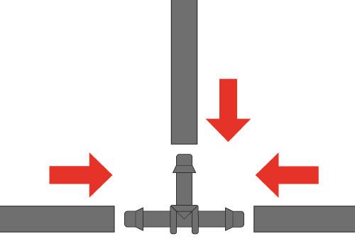 Hozelock Micro Irrigation Connectors Hozelock Universal Tee-Pieces 4mm (10 Pack) - 7025