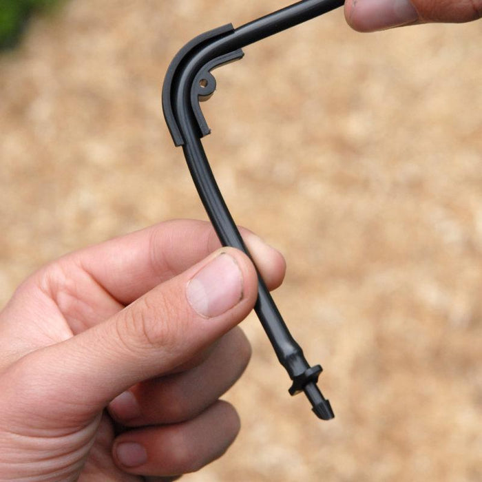 Irrigation Hose Stakes, Jet Stakes and Clips Micro Pipe Tidy-Bow Clip On Elbow - 10 Pack