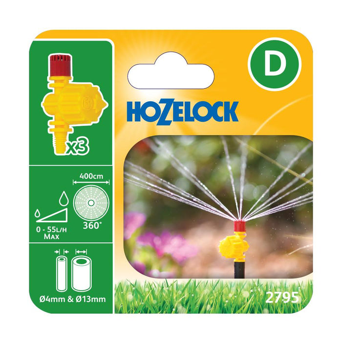 Micro Sprays Hozelock 360° Adjustable Vari-Jet (3 Pack) - 2795