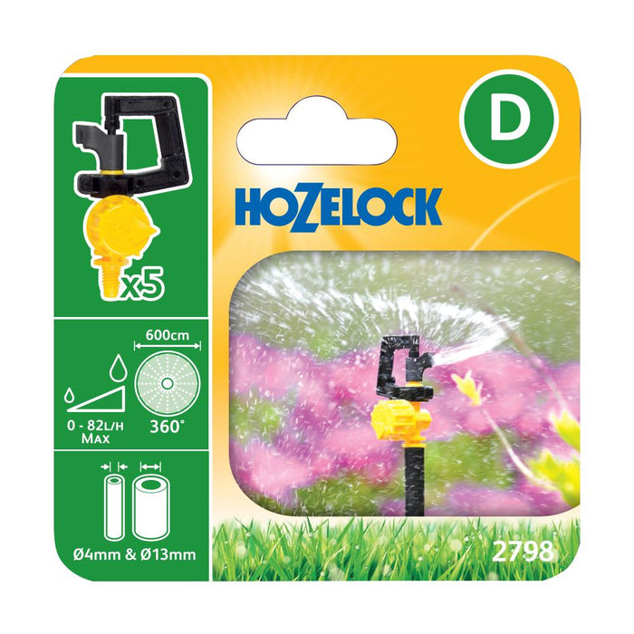 Mini Sprinklers Hozelock 360° Vari Rotor Spray (5 Pack) - 2798