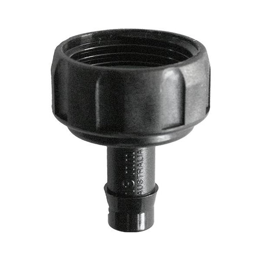 Supply Pipe Irrigation Fittings - 13mm Nut & Tail Adaptor 1" BSPF x 13mm Barb